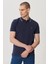 Erkek Lacivert Slim Fit Polo Yaka T-Shirt 2