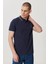 Erkek Lacivert Slim Fit Polo Yaka T-Shirt 3