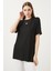 Oversize Bisiklet Yaka Yırtmaç Detaylı Bluz Kadın Bluz 5863683 1
