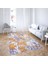 Batik Desen Renk Geçişli Dijital Baskı Yıkanabilir Kaymaz Taban Modern Salon Halısı ve Yolluk Hardal 2