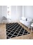 Geometrik Gümüş Karo Desenli Dijital Baskı Yıkanabilir Kaymaz Taban Modern Salon Halısı 2
