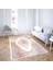 Osmanlı Motif Göbekli Desen Dijital Baskı Yıkanabilir Kaymaz Taban Klasik Salon Halısı (Pudra) 2