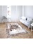 Osmanlı Motifler Desenli Dijital Baskı Yıkanabilir Kaymaz Taban Klasik Salon Halı ve Yolluk (Vizon) 2