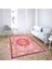 Çiçek Desen Çerçeveli Dijital Baskı Yıkanabilir Kaymaz Taban Klasik Salon Halısı ve Yolluk (Fuşya) 2