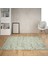Geometrik Desenli Dijital Baskı Yıkanabilir Kaymaz Taban Modern Kilim Desen Salon Halı (Yeşil) 1