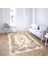 Çiçek Desenli Dijital Baskı Yıkanabilir Kaymaz Taban Leke Tutmaz Salon Halısı ve Yolluk (Vizon) 2