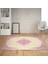 Osmanlı Motif Desenli Dijital Baskı Yıkanabilir Kaymaz Taban Klasik Salon Halı ve Yolluk (Pembe) 1