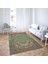 Kabartma Desen Dijital Baskı Yıkanabilir Kaymaz Taban Klasik Salon Halısı(Yeşil) 2