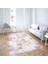 Kare Blok Desenli Dijital Baskı Yıkanabilir Kaymaz Taban Modern Salon Halısı ve Yolluk (Pudra) 2