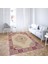 Çiçek Desenli Dijital Baskı Yıkanabilir Kaymaz Taban Leke Tutmaz Vintage Salon Halısı (B.bordo) 2