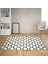 Geometrik Desenli Karo Motif Dijital Baskı Yıkanabilir Kaymaz Taban Modern Salon Halısı (Byzsyh) 1