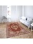 Osmanlı Motifler Desenli Dijital Baskı Yıkanabilir Kaymaz Taban Klasik Salon Halı ve Yolluk(Turuncu) 2