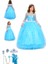 Butikhappykids Frozen Elsa Kostümü Uzun Kollu Kasnaklı 6 Lı Set 1