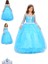 Butik Happy Kids Butikhappykids Frozen Elsa Kostümü Uzun Kollu Kasnaklı Elbise Taç 1