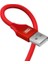 Earldom EC-015 Type-C 2.1A Hızlı Şarj ve Data Kablosu Kırmızı Örgü Ipli 1