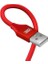 Earldom EC-015 Lightning 2.1A Hızlı Şarj ve Data Kablosu Kırmızı Örgü Ipli 1