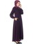 Fermuarlı Kloş Mürdüm Ferace 668-1 2