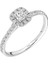 0,75 Karat Prenses Kesim Pırlanta Görünümlü Tektaş Yüzük 0423R0112 2