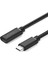 USB 3.1 Thunderbolt 3 Type-C Erkek to Type-C Dişi Uzatma Kablosu 50 CM 1