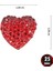 Polyester Kalp Fiyonk, 1,3 cm - 25 Adet - KIRMIZI 2