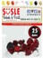Polyester Kalp Fiyonk, 1,3 cm - 25 Adet - KIRMIZI 4