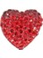 Polyester Kalp Fiyonk, 1,3 cm - 25 Adet - KIRMIZI 5