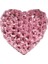 Polyester Kalp Fiyonk, 1,3 cm - 25 Adet - PEMBE 5