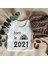 Unisex Born In 2021 Yazılı Kısa Kol Organik Bebek Body Zıbın 1