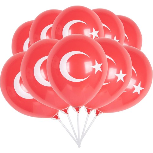 50x Luftballons Türkei Türkiye Balon Ballon Fahne Bayrak Türk ay yildiz Dügün 