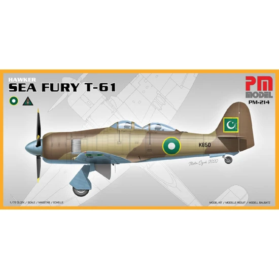 Hawker Sea Fury T-61 Pm Model Avcı-Eğitim Uçağı Demonte Plastik Maketi