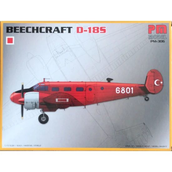 Beechcraft D-18S Yolcu-Yük Uçağı PM Model Demonte Plastik Uçak Maket Kiti