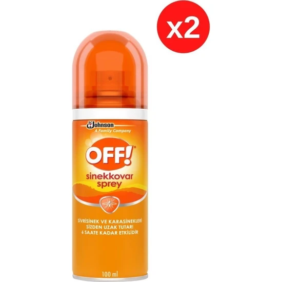 Off Off! Sinekkovar Sprey 100 ml X2  - Sivrisinek ve Karasineklere Karşı