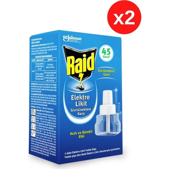 Raid Elektro Likit 2 Yedek - 90 Gece Etkili