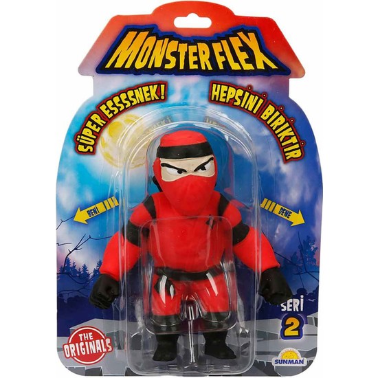 Sunman Monster Flex Süper Esnek Figür 15 cm Seri Iı Red Ninja