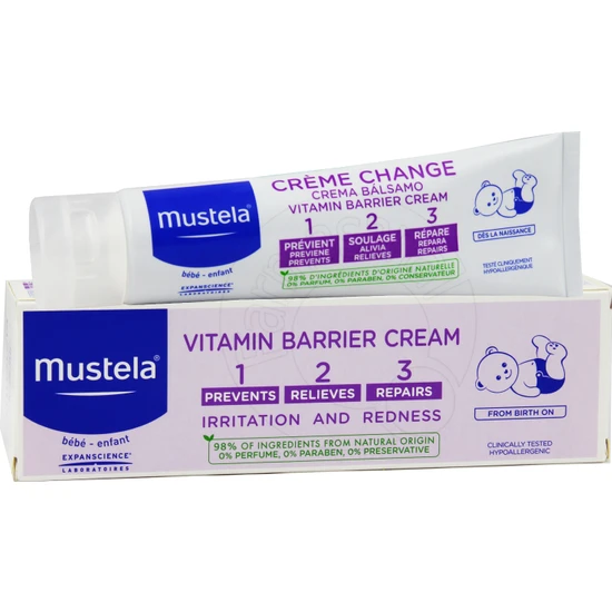 Mustela Vitamin Barrier 1-2-3 Pişik Kremi 100 ml