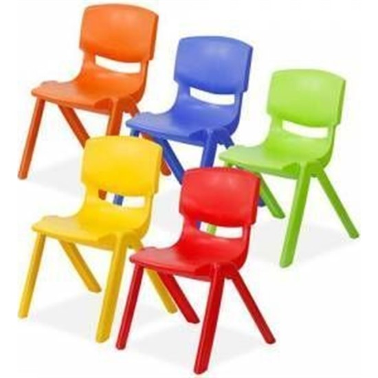 Irak Plastik Kırılmaz Plastik Çocuk Sandalyesi Turuncu-25 cm