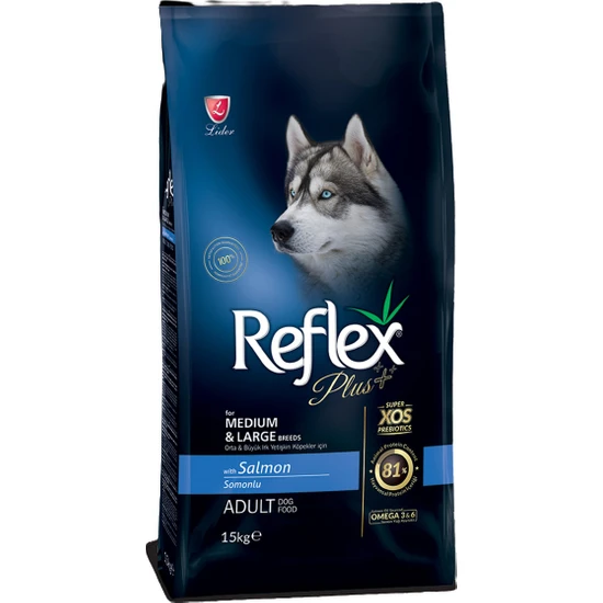 Reflex Plus Somonlu 15 kg Orta ve Büyük Irk Yetişkin Köpek Maması