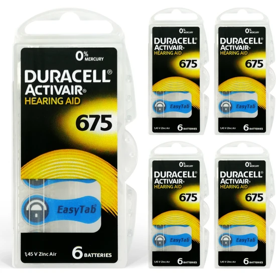 Duracell Activair 675 Numara Işitme Cihazı Pili 30'lu