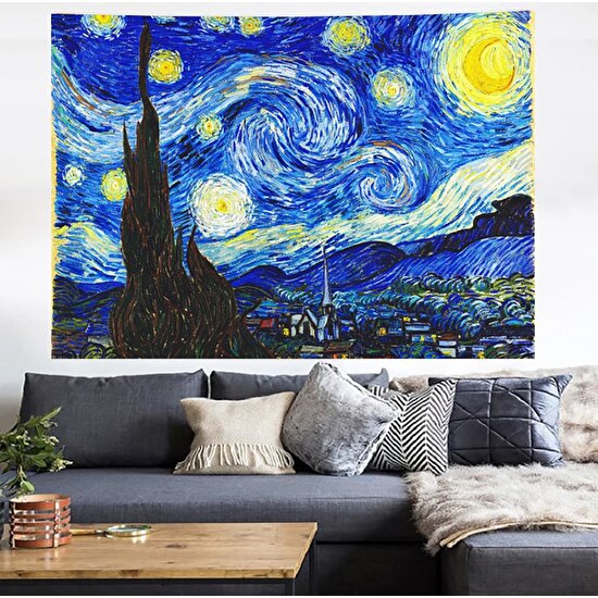 Hayalevi Consept 65 x 95 cm Van Gogh - The Starry Night Duvar Halısı
