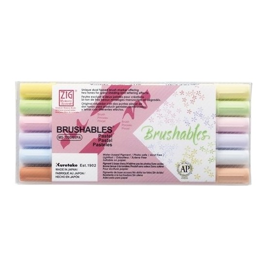 Zig Brushables Fırça Uçlu Kalem Seti 6 Renk Pastel Fiyatı