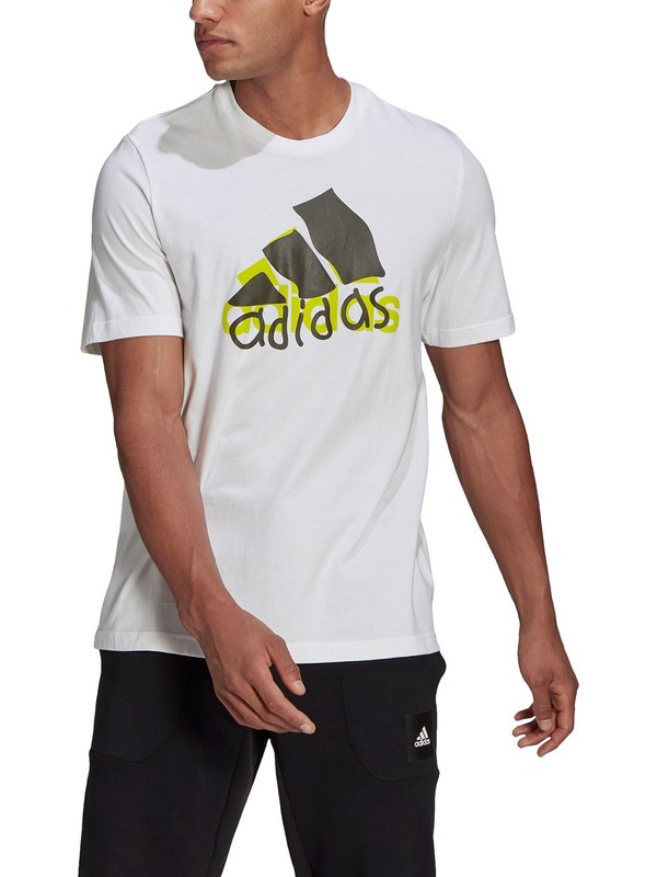 Adidas Hacked Logo Tee Erkek Antrenman Tişörtü GN6844 Beyaz Fiyatı