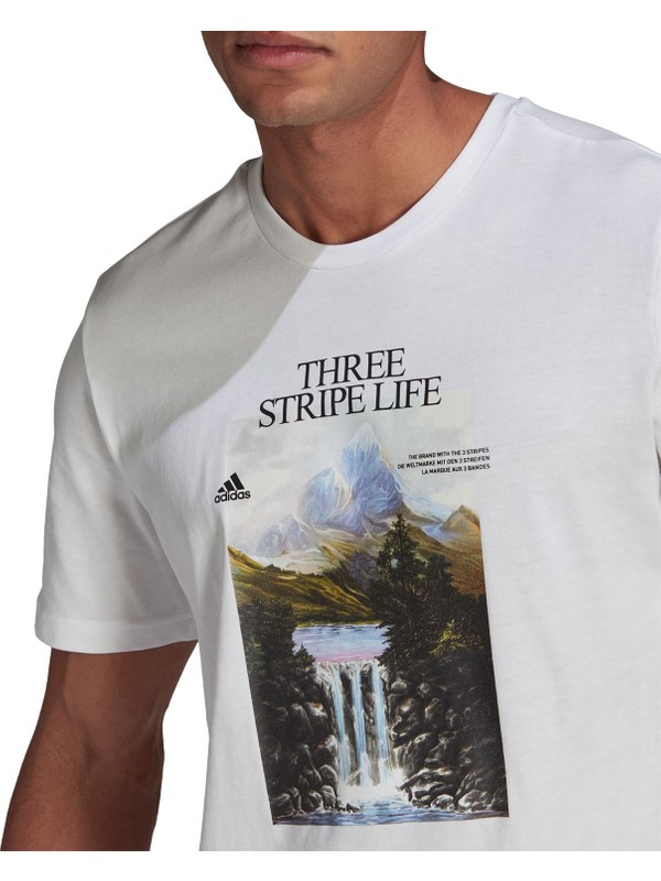 Adidas Mountain Tee M Erkek Antrenman Tişörtü GN6851 Beyaz Fiyatı