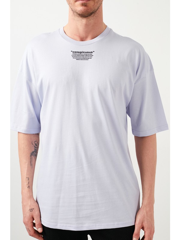 Buratti Oversize Yazi Baskili Bisiklet Yaka 100 Pamuk T Fiyati