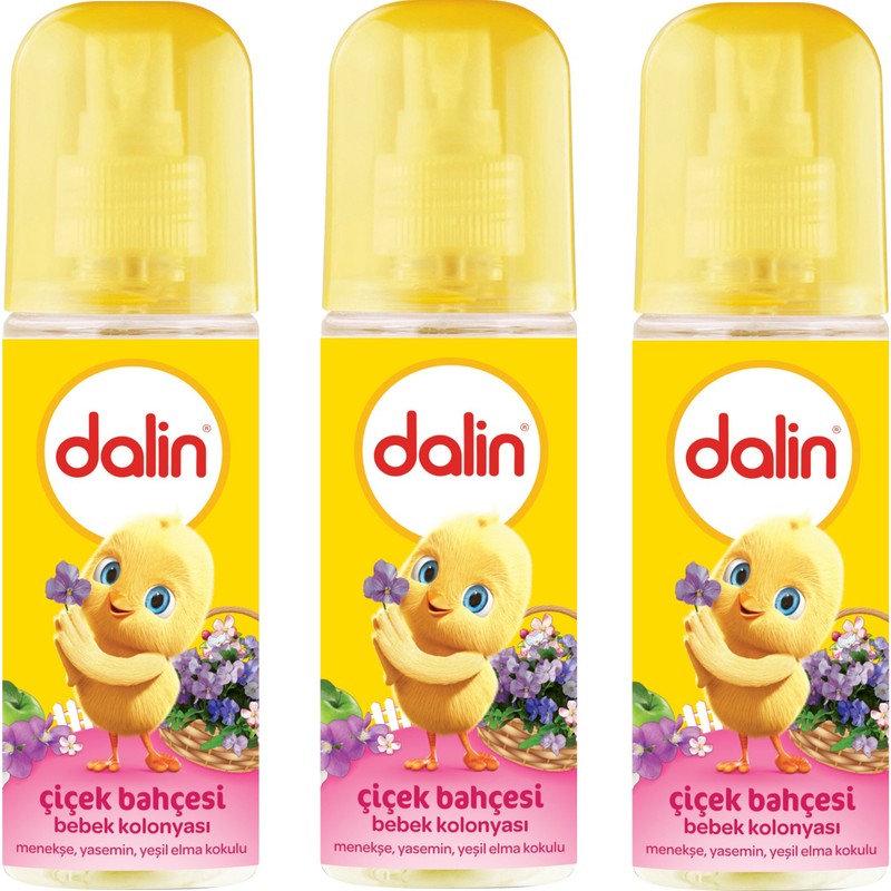 Dalin Çiçek Bahçesi Bebek Kolonyası 100 ml 3 Adet