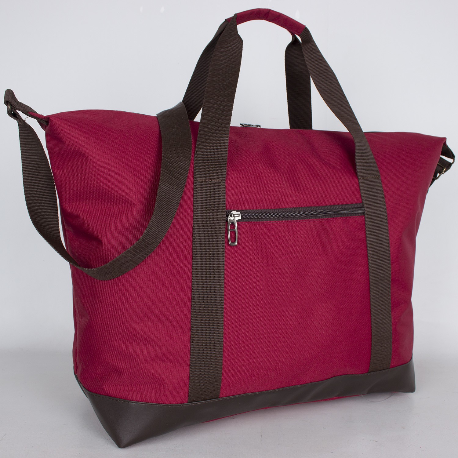 Bagacar Bordo Unisex Omuz Askılı Spor Seyahat ve Plaj Çantası görsel 2