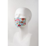 Global Mask Avokado Desenli Yetişkin Maske - Telli - Yıkanabilir