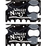 JetfastAcil Durum Kiti Ninja Wallet Multi Tool Kit Çok Fonksiyonlu Açacak 2 Adet