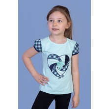 Toontoy Kids Toontoy Kız Çocuk Kalp Nakışlı Inci Detaylı Tişört