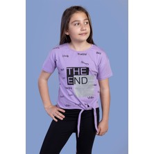 Toontoy Kids Toontoy Kız Çocuk Komple Baskılı Bağlama Detaylı Tişört