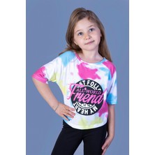 Toontoy Kids Toontoy Kız Çocuk Batik Desenli Baskılı Tişört